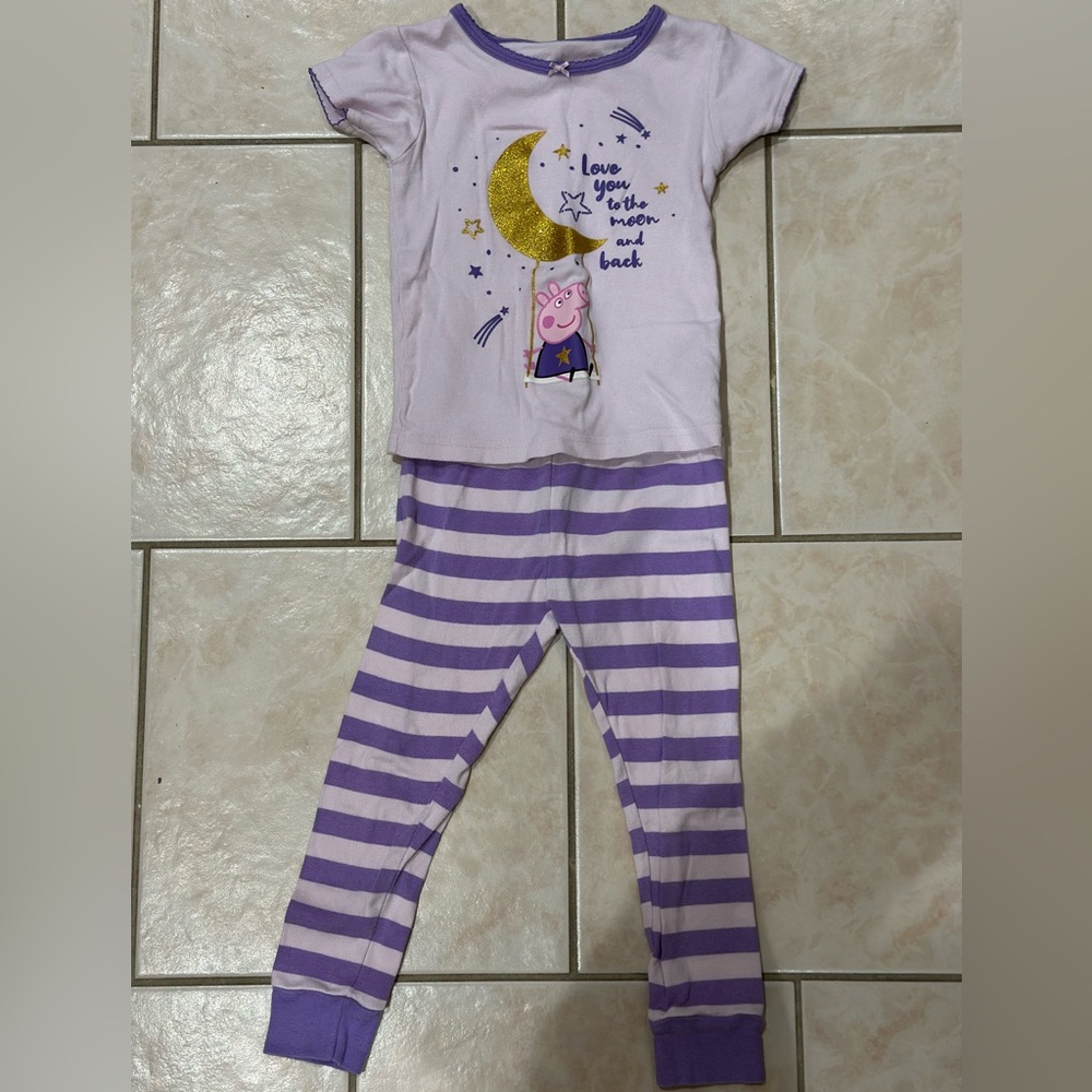 Peppa Pig Toddler Pajamas Love You to the Moon & Back